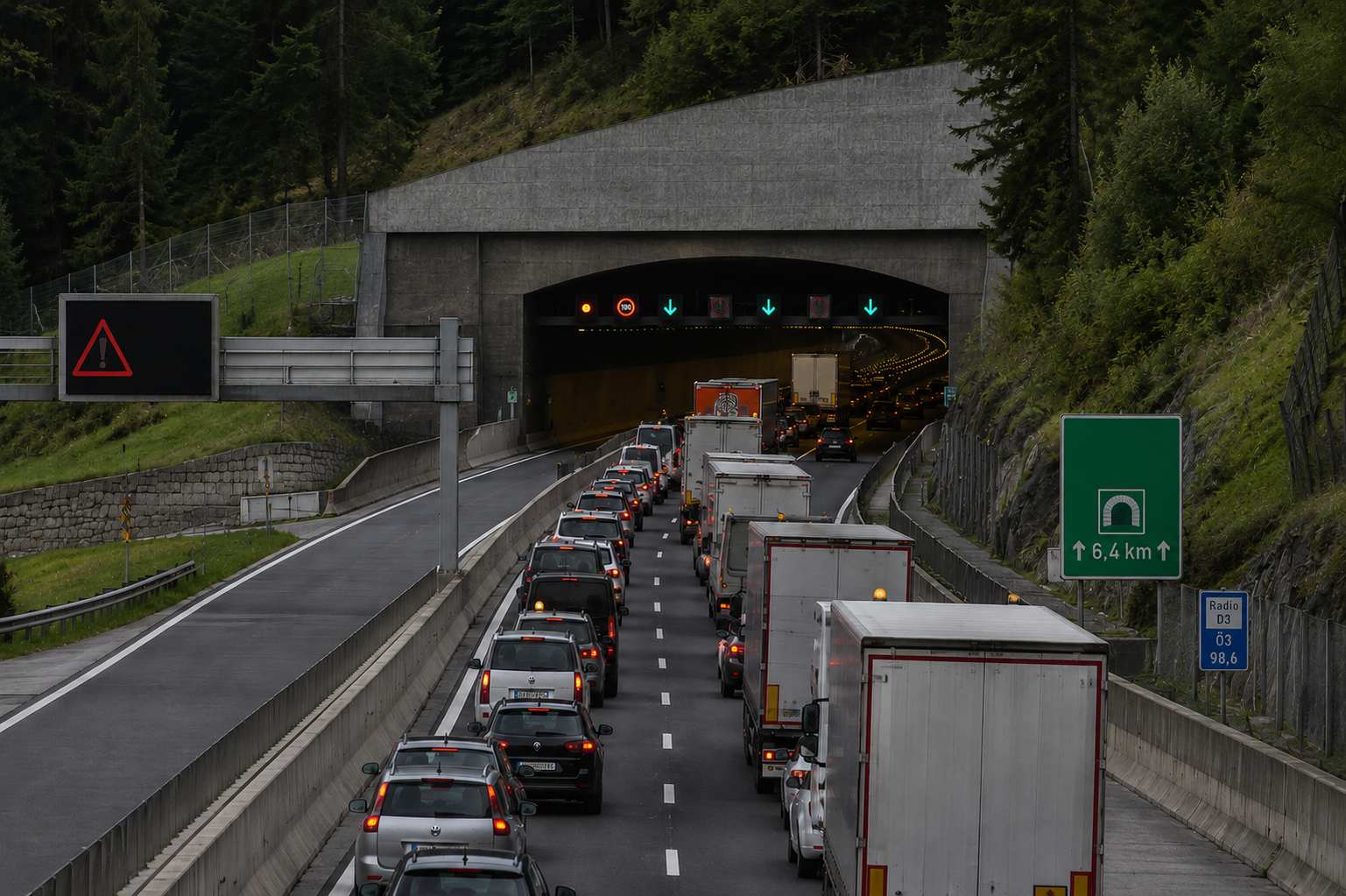Tauernautobahn Tunnelsanierung Tauerntunnel Katschbergtunnel